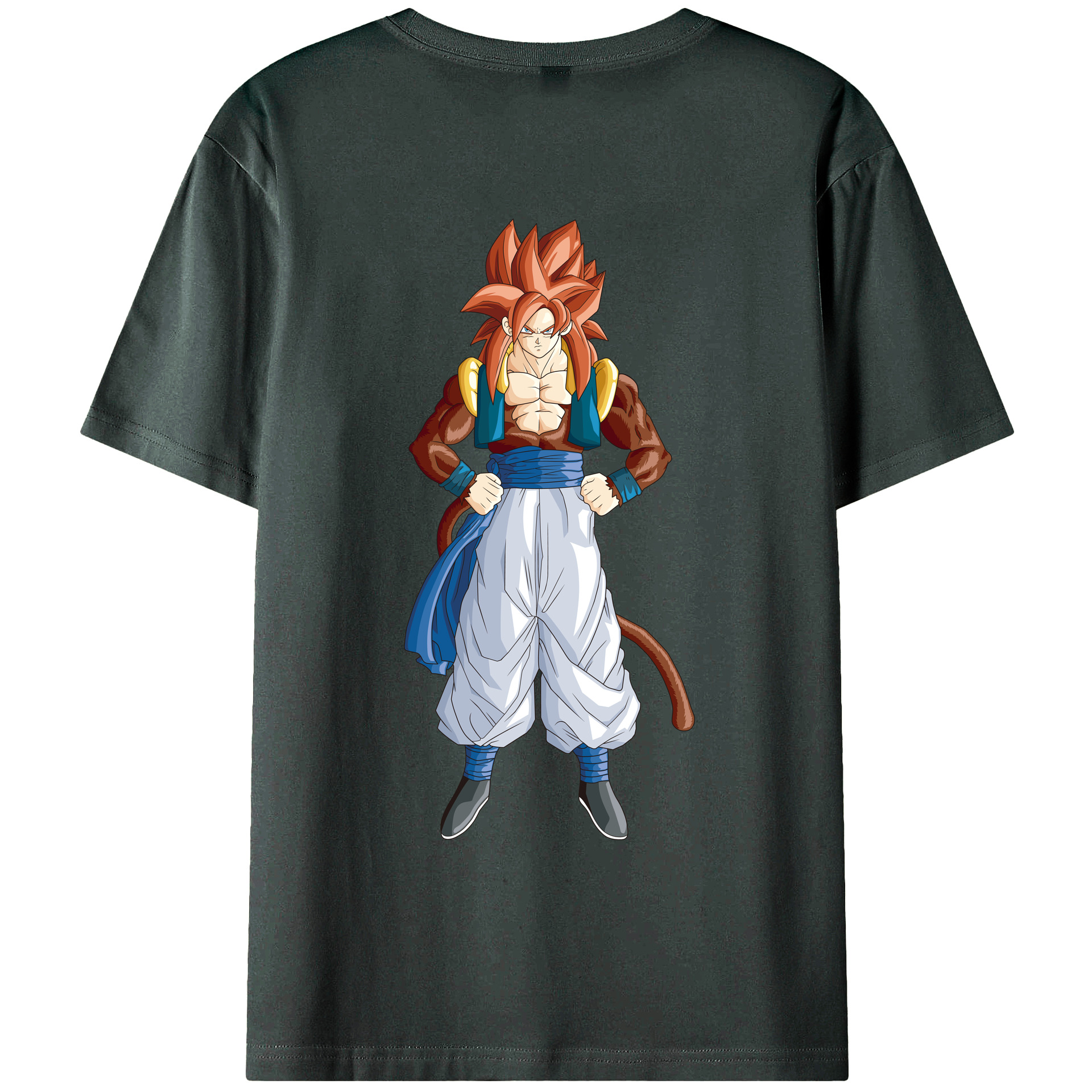 （画像用） ドラゴンボール 孫悟空（そん ごくう）Son Goku カカロット DRAGON BALL Kakarotto 綿100％ メンズ半袖Tシャツ（バックプリント） 通気性